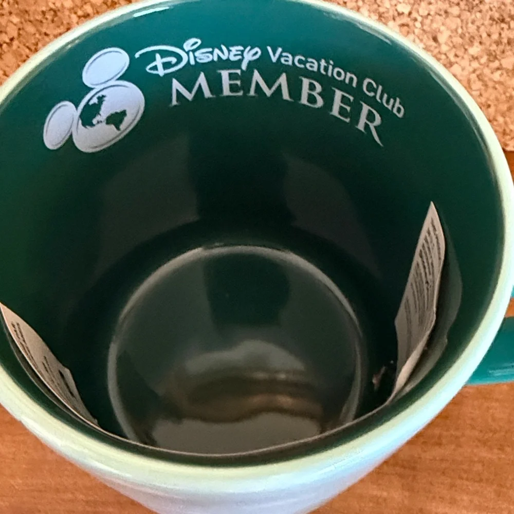 Disney DVC Welcome Home Coastal Pattern Ceramic Mug - Mint & White. NWT